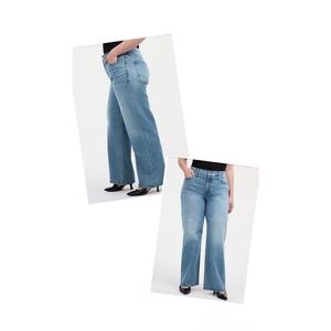 Madewell The Perfect Vintage Wide-Leg Jeans Blue 27P DM6552 High Rise Petite